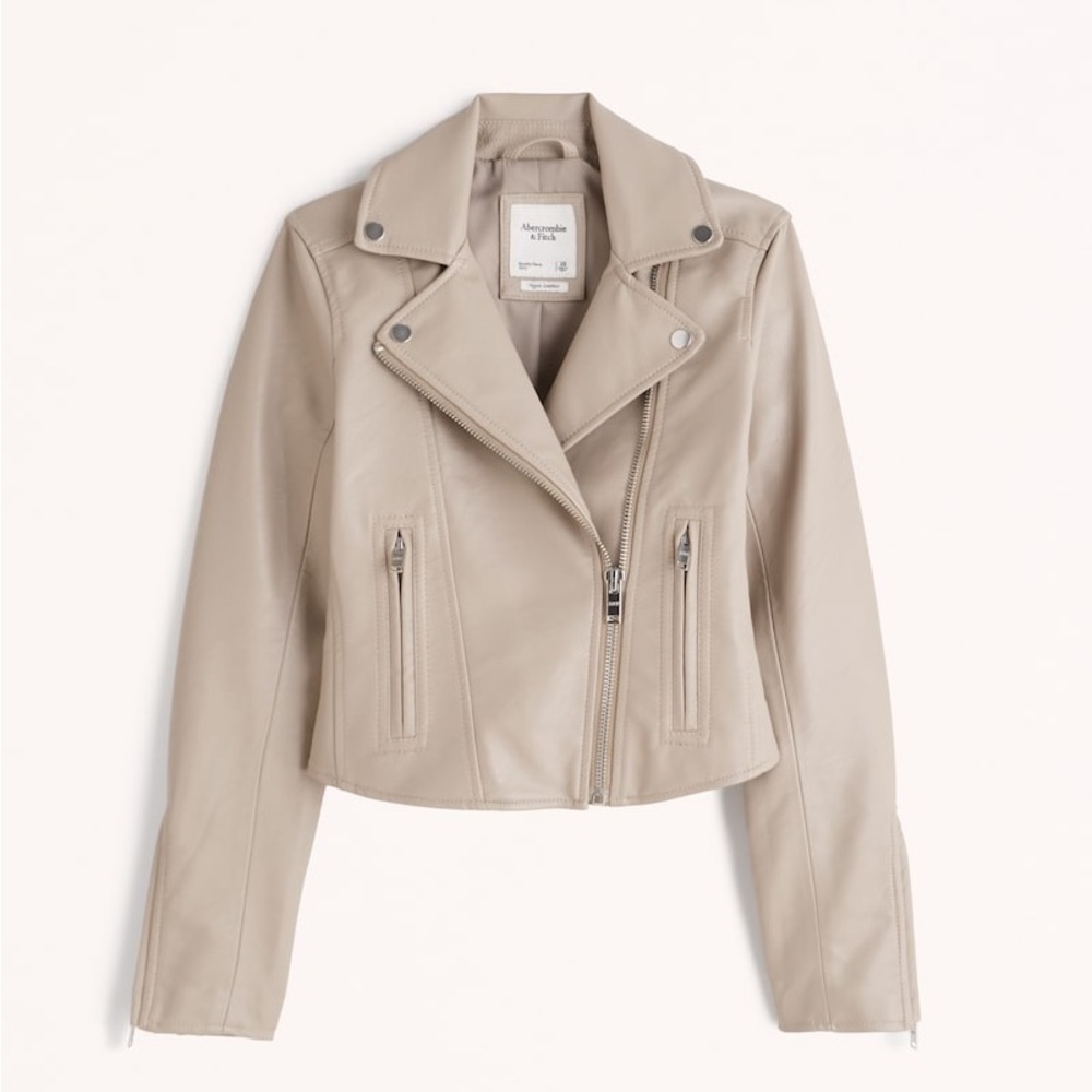 Abercrombie & Fitch Vegan Leather Moto Jacket